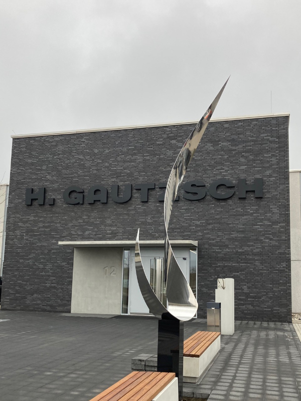 Lightwing Stainless steel on Granit, Gautzsch Münster, Height: 5m